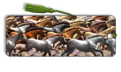 3D bookmark 'Running Horses'