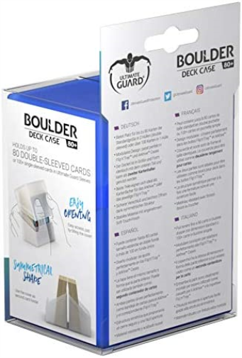 Ultimate Guard UGD010683 Boulder Deck Case 80+ Standard Size Box, Sapphire, S