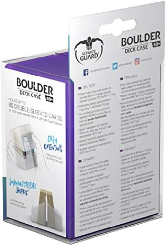 Ultimate Guard UGD010687 Boulder Deck Case 80+ Standard Size Box, Amethyst, S