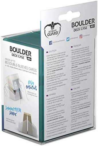 Ultimate Guard UGD010688 Boulder Deck Case 80+ Standard Size Box, Malachite
