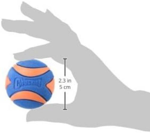 Chuckit! Ultra Squeaker Ball Dog Toy, Small (2 Inch) 2 Pack for Large Breeds Small Pack of 2 Ball