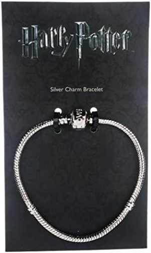Official Harry Potter Jewellery Silver Charm Bracelet for Harry Potter Slider Charms (20cm
