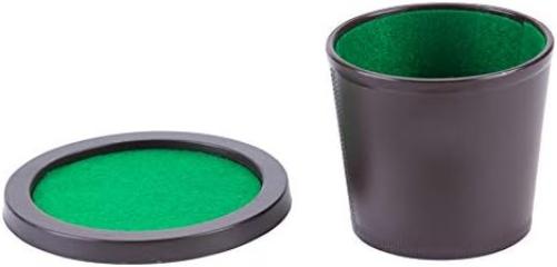 Engelhart Dice Cup Shaker with lid double dices set games 5 dices 18mm for Poker liars + 6 dices