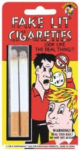 Bristol Novelty Funnyman Jokes Fake Lit Cigarettes Practical Joke - False Cigarettes with a Realistic Look