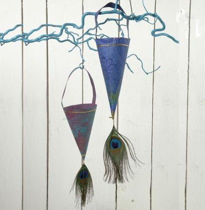 Peacock feathers, L: 25-30 cm, 10 pcs