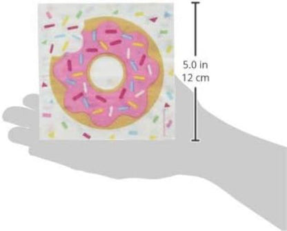 Creative Converting Donut Beverage Napkin, 6.5" x 6.5", Multicolor