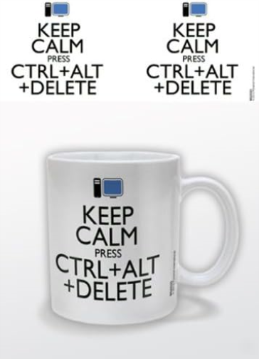 Pyramid International Tazza in Ceramica, Motivo con Scritta Keep Calm Press Ctrl + Alt + Delete, Multicolore, 1 unità (Confezione da 1