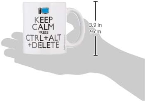 Pyramid International Tazza in Ceramica, Motivo con Scritta Keep Calm Press Ctrl + Alt + Delete, Multicolore, 1 unità (Confezione da 1