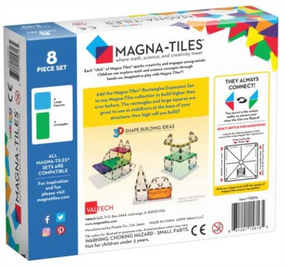 Magnatiles - Uitbreiding Vierhoeken - 8 stuks
