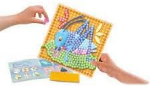 PlayMais MOSAIC Little Bug creative craft kit for girls & boys from 3 years | 2300 6 mosaic templates with bug, bee & co | stimulates creativity & motor skills | natural toy