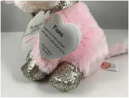 TY 2007516 Fiona Cat Beanie Boo Pink Stuffed Animal, Multicoloured, 3.1 x 2.75 x 5.51 Centimeters
