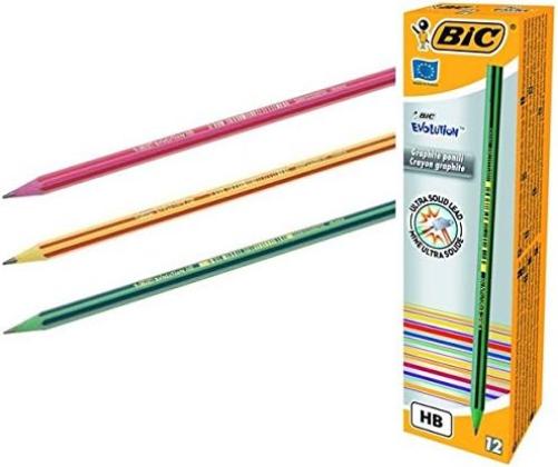 Bic LAPICES DE GRAFITO EVOLUTION STRIPES UNIDAD (12 unid.)