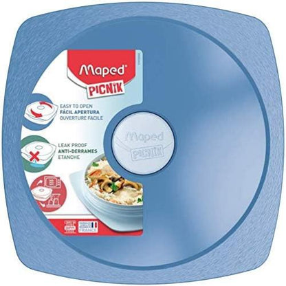 Maped Picnik Concept Adult Leakproof Lunch Plate, One Size, Storm Blue Storm Blue Plate