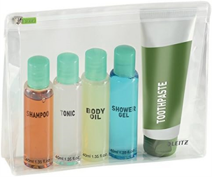 Leitz Medium Traveller Zip Pouch Complete Range, Plastic, Clear