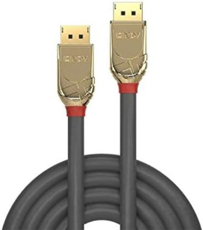LINDY 36292 2m DisplayPort 1.4 Cable, Gold Line