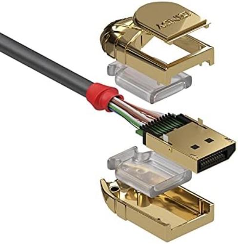 LINDY 36292 2m DisplayPort 1.4 Cable, Gold Line