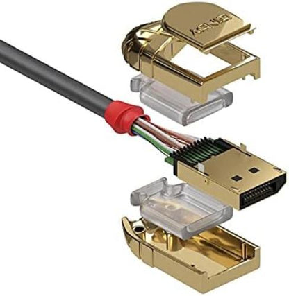 Lindy 10m DisplayPort 1.2 Cable, Gold Line