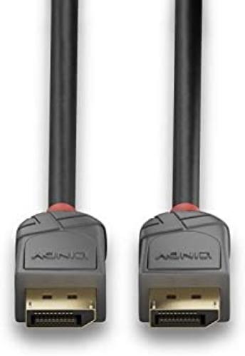 Lindy 36480 DisplayPort 1.4 Cable, Anthra Line, 0.5m