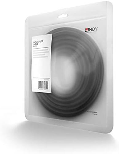 LINDY 48075 0.3m Cat.6 U/UTP Netzwerkkabel, schwarz