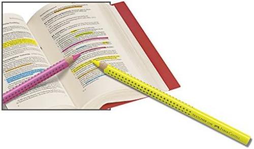 Faber - Castell 114863 - Caja con 12 ecolápices Textliner 1148 de marcación fluorescente Grip, color verde