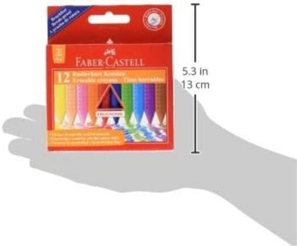Faber-Castell 122520 Plastic Grip Erasable Chalks 12x