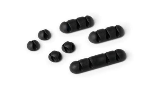 Durable Cavoline Clip Mix Desk Cable Holder Black, 504137