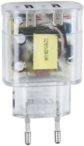 Rivacase VA4125 TD2 EN Ladegerät für Mobiltelefone, innen transparent – Ladegerät für Mobiltelefone (innen, Netz, 5 V, 1,2 m, transparent)