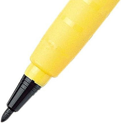 Pentel - Marcador textil Green-label color negro. - Pack de 12