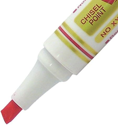 Pentel marcadores de pizarra punta biselada de 4,5 mm (rojo)