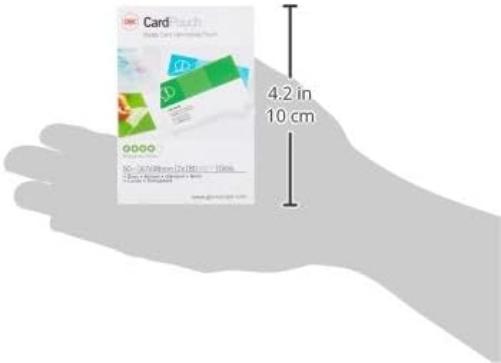 GBC Card Laminating Pouches 67x99mm 2x180 Micron Gloss (Pack of 50