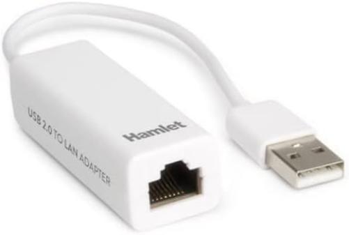 Hamlet HNU2F100 Adaptador de Red Ethernet 100 Mbit/s - Tarjetas de Red (AAlámbrico USB, Ethernet, 100 Mbit/s, Blanco