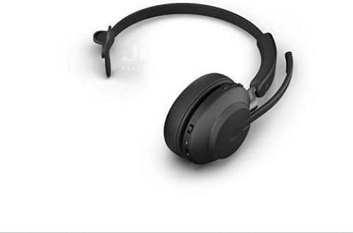 Jabra Evolve2 65 Wireless PC Headset – Noise Cancelling Microsoft Teams Certified Mono Headphones With Long-Lasting Battery – USB-A Bluetooth Adapter –