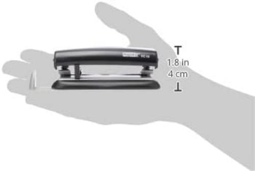 Rapid Esselte Leitz FC10 23638501 - Perforadora manual de papel (hasta 10 páginas), color negro