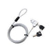 Hamlet XNBLOCK200KW Silver Cable Lock 2 m – Anti-Theft Cables (Silver, Round Key, Laptop, Plastic, Steel, 2 Key(s), 2 m