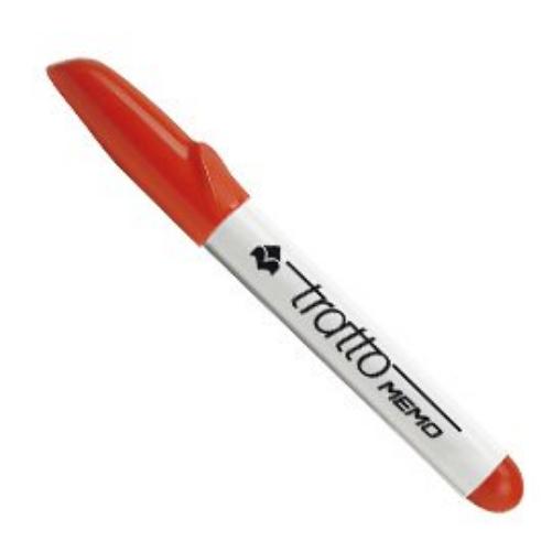 TRATTO 854002 Marker Red (Pack of 12