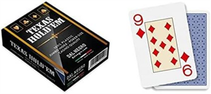 Dal – Deck of Professional Poker Cards Texas Hold'em Casino Quality, Plasticized and Waterproof, 1 Deck of 55 Jumbo Index with Jolly, Blue Back, Made in Italy
