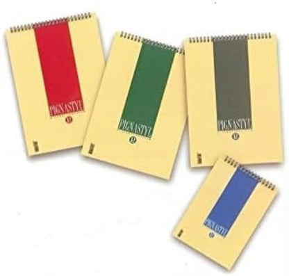 Pigna Styl 02156275M Spiral Notebook, Pack of 10, A5