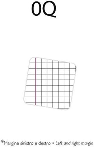 Pigna Monochrome A5 Notebooks, 0Q Stripe, 5mm Squares, Assorted Colours, Pack of 10