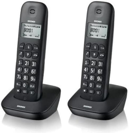 Brondi Gala Twin Telefono Cordless, Funzione ECO DECT, Nero Gala Twin Nero