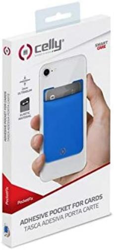 Celly card slot with adhesive