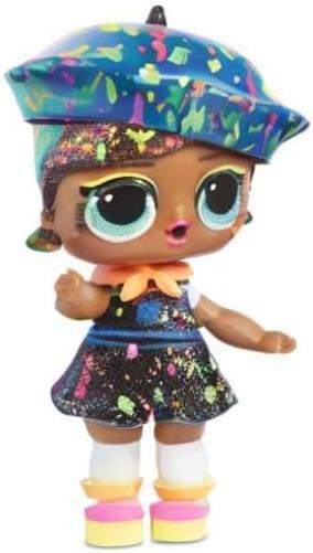 L.O.L. Surprise!-Light Glitter Ball 8 Davon 1 Puppe mit Pailletten, 8 cm, phosphoreszierend, Schwarze Lampe, zufällige Modelle, zum Sammeln inklusive Batterien, Spielzeug für Kinder ab 3 Jahren LLUB4