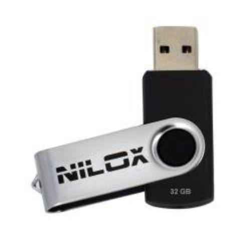 Nilox 32 GB USB2.0 32 GB USB 2.0 Type-A Black USB Flash Drive – USB Memory (USB 2.0, TYPE-A, Swivel, Black, Windows 7 Enterprise x64, Windows 7, Windows 7 Home Basic, Windows 7 Home Basic X64, Wind)