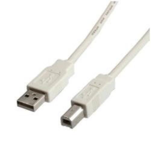 Nilox NX090301122 - Cable USB (4,5 m, USB A, USB B, 2.0, Male connector / Male connector, Blanco