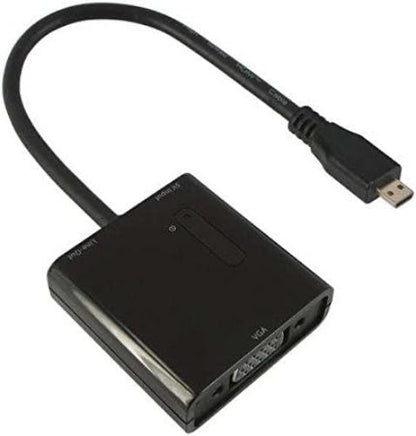 Nilox nx080200129 0.15 m Micro-HDMI VGA (D-Sub) Black Video Cable Adapter – Video Cable Adapters (0.15 m, Micro-HDMI, VGA (D-Sub), Male, Female, Black