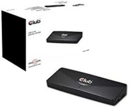 Club 3D 4K Dual Display Docking Station (HDMI, DisplayPort, DVI 3x USB 3.0) Black