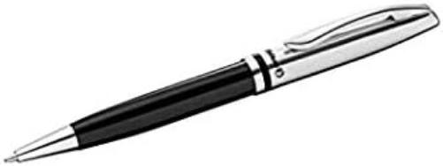 Pelikan - Jazz - Penna a Sfera - Metallo e Nero- Con Fermaglio Elastico e Meccanismo Rotante