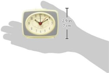 Kikkerland Alarm Clock, Grey, 9.8 x 6.1 x 8.37 cm