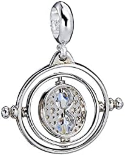 Sterling Silver Time Turner slider charm Embellished with Swarovski® Crystals