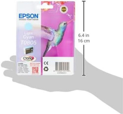 Epson T0805 Light Cyan Hummingbird Genuine Ink, Claria Photo HD Ink Cartridge