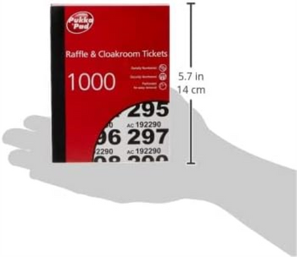 Pukka Pads Value Cloakroom Raffle Ticket Number Pad (Pack of 6